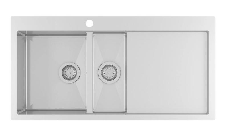 Ausmann Oder Blue 1,5 rvs drez 100x51cm na úrovni a na povrchu s odkvapkávačom 1208957128