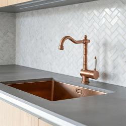 Edward Nostalgická kuchynská batéria s otočným výtokom, meď, klasická 1208957130