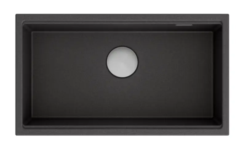 Quadri Newport veľký a hlboký drez, žula, nadstavba a podstavba, antracitový drez, 760x435 mm, 1208957219