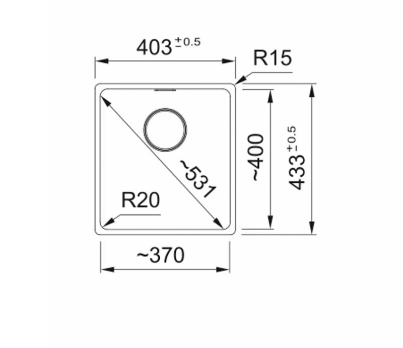 Franke Maris MRG 210 / 110-37 Fragranite čierna edícia matný drez na rovnú montáž