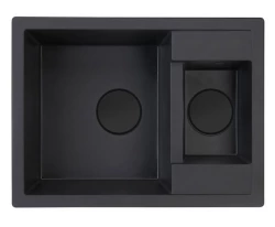 GraniteMy Smart extra plytký 1,5 granitový povrchový čierny drez obojstranný 58x44cm 1208957386