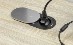 Indux Slide zapustená kuchynská zásuvka v pracovnej doske s USB a zásuvkou, farba nerezová oceľ 1208957391