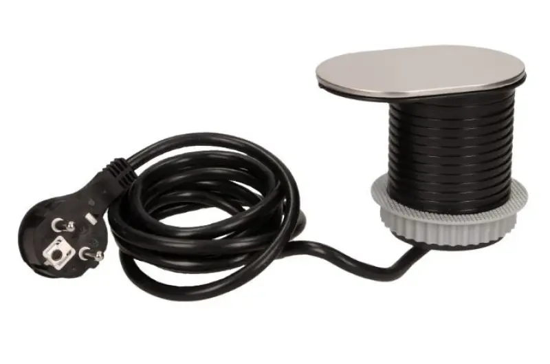 Indux Slide vstavaná zásuvka do kuchynskej dosky s USB C a zásuvkou, farba nerez, 1208957391