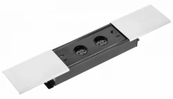 Indux Slide max vstavaná kuchynská zásuvka do pracovnej dosky s USB-A, HDMI, RJ45 a USB-C, farba matná biela 1208957429