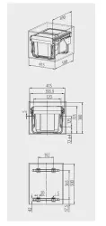 Garbi Sorter S-45-2-15 kuchynský odpadkový kôš vstavaný s 2 x 15 litrovými nádobami extra nízky 1208957444