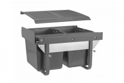 Garbi Sorter S-45-2-15 kuchynský odpadkový kôš vstavaný s 2 x 15 litrovými nádobami extra nízky 1208957444