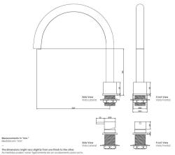Waterevolution Flow 2-otvorová kuchynská batéria mosadz T151LE