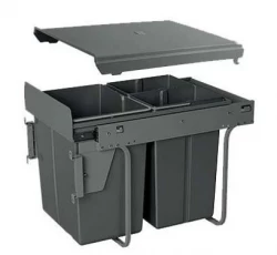 Garbi Carrier C-40-3-H vstavaný odpadkový systém s vlastnými vodiacimi lištami a 3 odpadkovými košmi 1 x 20 + 2 x 10 litrov 1208957464