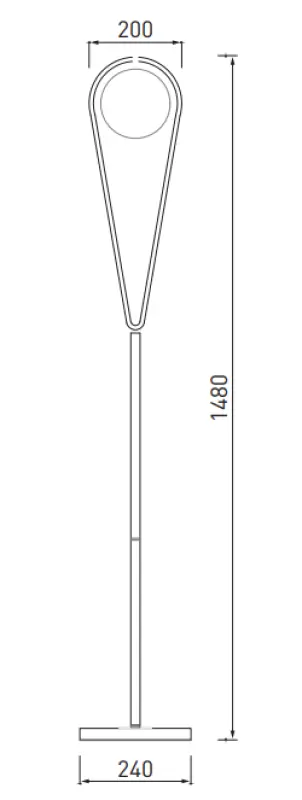 Dekor Ciklop mosadzná zlatá stojaca lampa s kvapkovým vzhľadom 9737