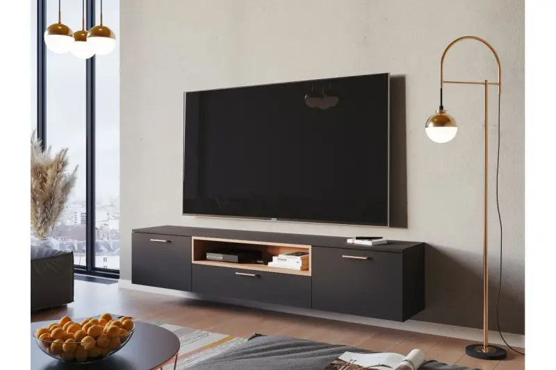 Decor Abies mosadzná zlatá moderná závesná lampa s okrúhlym kovovým tienidlom 7597