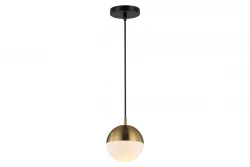 Decor Abies mosadzná zlatá závesná lampa s kovovým okrúhlym stropom 3558
