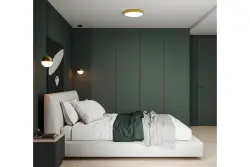 Decor Abies mosadzná zlatá závesná lampa s kovovým okrúhlym stropom 3558
