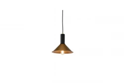 Decor Prive moderný zlatý mosadzný závesný luster kónického tvaru 7610