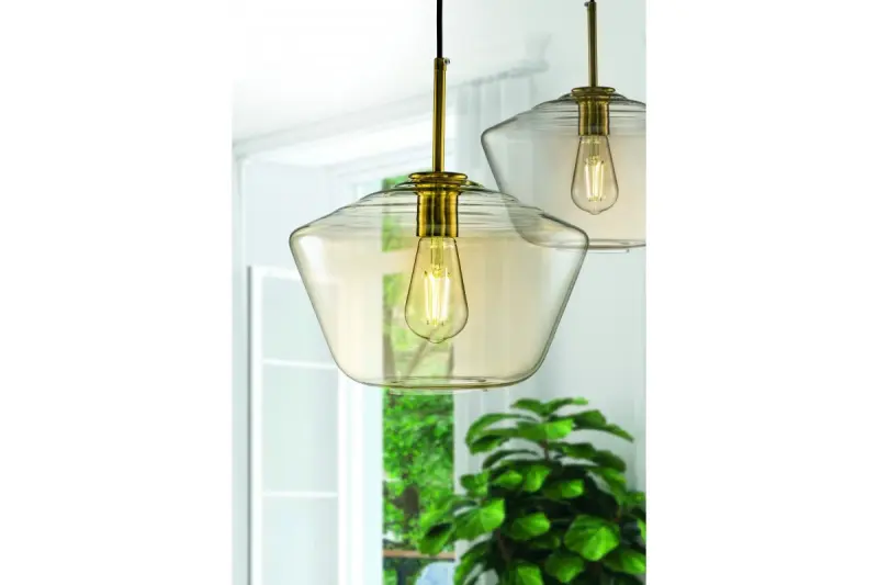 Dekor Lime 339 mm vysoká moderná závesná lampa v jantárovej farbe 7924