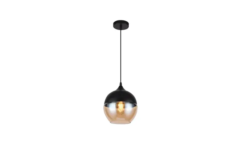 Decor Lender moderný závesný luster z kovu a skla šírka 200 mm 8389