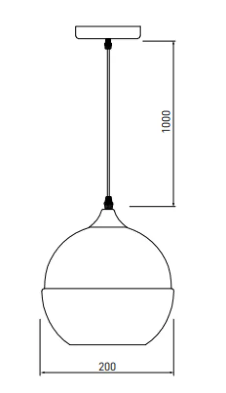 Decor Lender moderný závesný luster z kovu a skla šírka 200 mm 8389