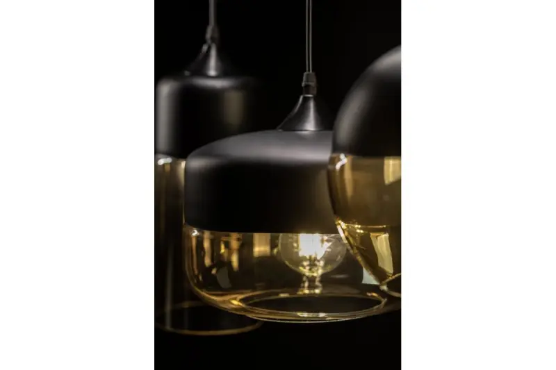 Decor Lender moderný závesný luster z kovu a skla, šírka 250 mm 8433