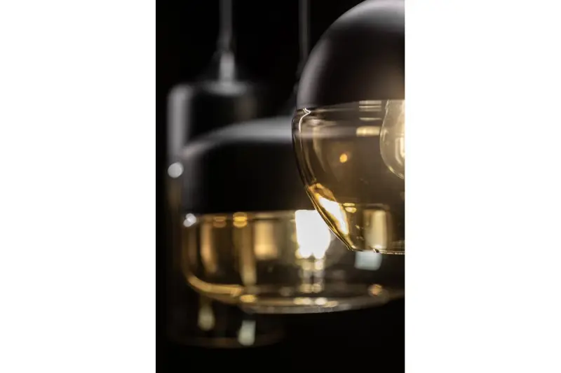 Decor Lender moderný závesný luster z kovu a skla, šírka 250 mm 8433
