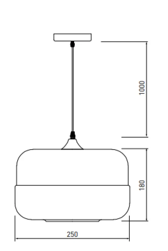 Decor Lender moderný závesný luster z kovu a skla, šírka 250 mm 8433