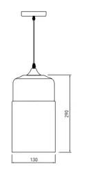 Decor Lender moderný závesný luster z kovu a skla, šírka 130 mm 9300