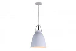 Decoračná orientálna kužeľová kovová závesná lampa biela 4451