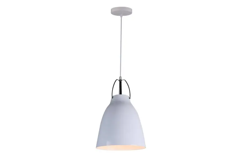Decoračná orientálna kužeľová kovová závesná lampa biela 4451