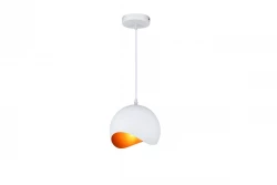 Dekor Mavia guľovitá závesná lampa z bieleho zlata 4949