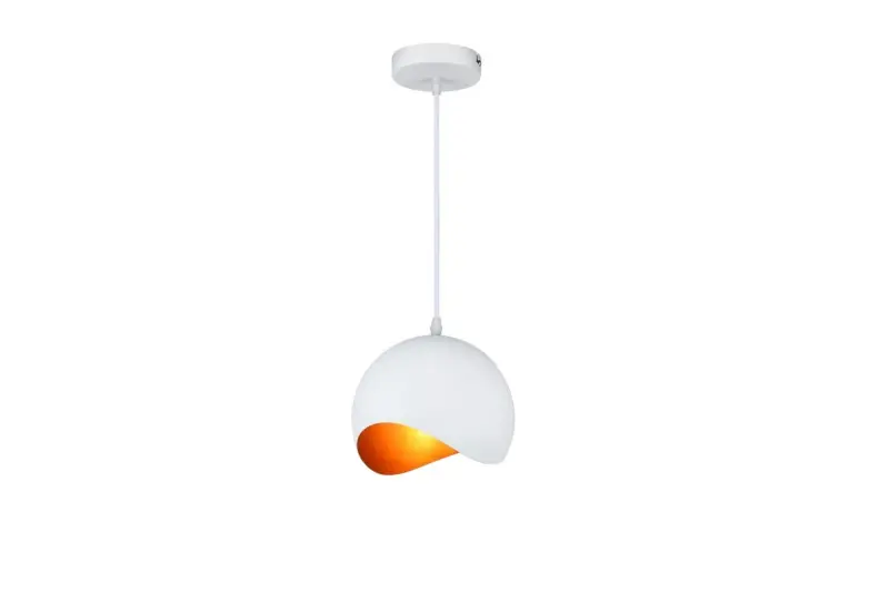 Dekor Mavia guľovitá závesná lampa z bieleho zlata 4949