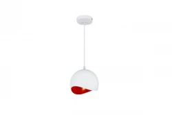 Decor Mavia guľovitá bielo-červená závesná lampa 4963