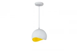 Dekor Mavia sférická bielo-žltá závesná lampa 4987