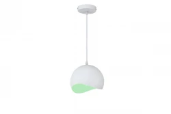 Decoračná lampa Mavia, biela a zelená guľová závesná lampa 0917