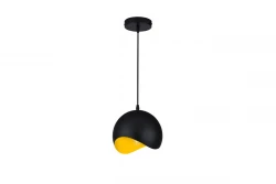 Dekor Mavia guľová čierno-žltá závesná lampa 1808
