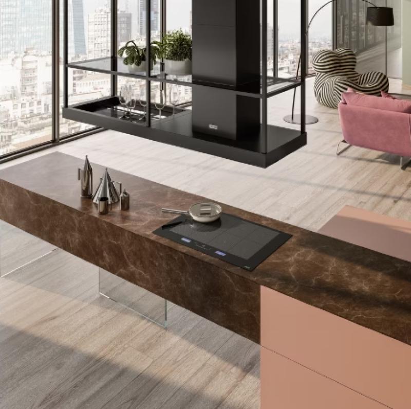 Franke Mythos T-Shelf ostrovný digestor matná čierna 180 cm s policami 3250678073
