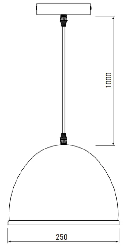 Dekor Katilu sivá kovová závesná lampa 2041