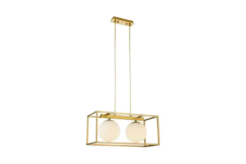 Dekor Avelin závesná lampa so zlatým obdĺžnikovým rámom šírka 45 cm 2232