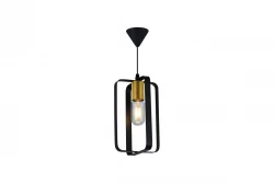 Dekoratívna závesná lampa Oxalis s čiernym kovovým rámom v geometrickom tvare, priemer 13 cm, 3185