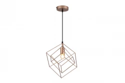 Dekor Rosa gouden geometrische hanglamp bestaande uit 2 mosadzné kocky 3376