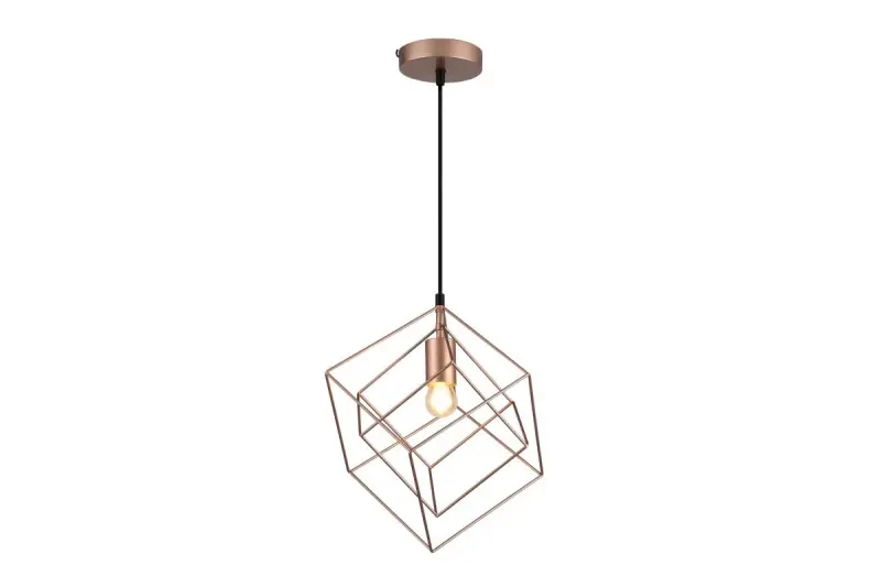 Dekor Rosa gouden geometrische hanglamp bestaande uit 2 mosadzné kocky 3376