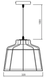 Dekoratívna zelená závesná lampa Goa so zlatým rámom 3499