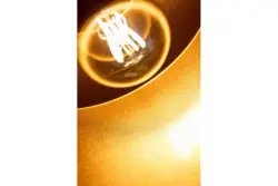 Decor Goa modrá závesná lampa s dekoratívnym zlatým rámom 3574