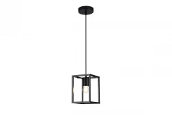 Dekor Diu čierna geometrická závesná lampa s 1 svetelným zdrojom, šírka 15 cm 3598