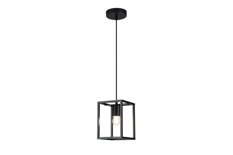Dekor Diu čierna geometrická závesná lampa s 1 svetelným zdrojom, šírka 15 cm 3598