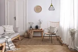 Dekor Tess čierna zlatá kovová kužeľová drôtená závesná lampa 2394