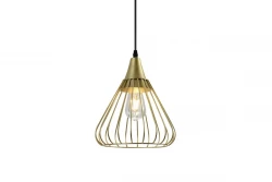 Decor Tess zlatá kovová kužeľová drôtená závesná lampa 2516