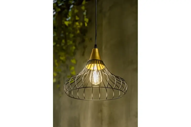 Deco Lotte čierna kužeľovitá vintage závesná lampa 2622