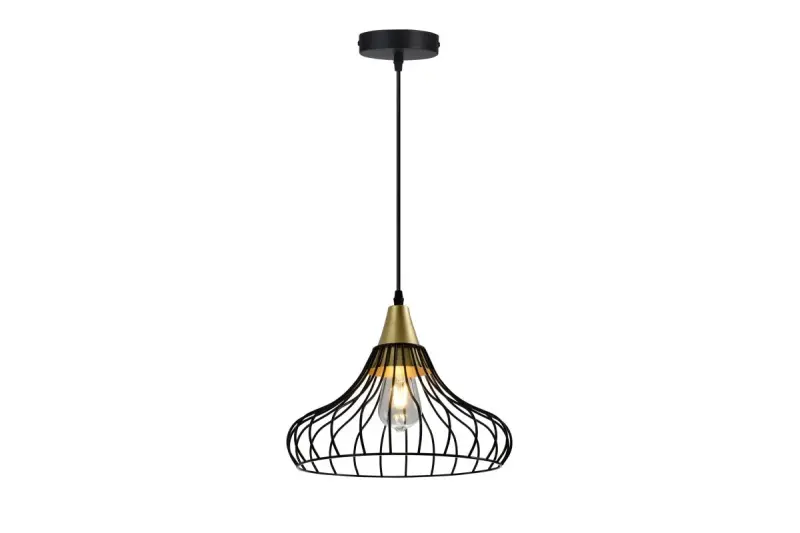 Deco Lotte čierna kužeľovitá vintage závesná lampa 2622