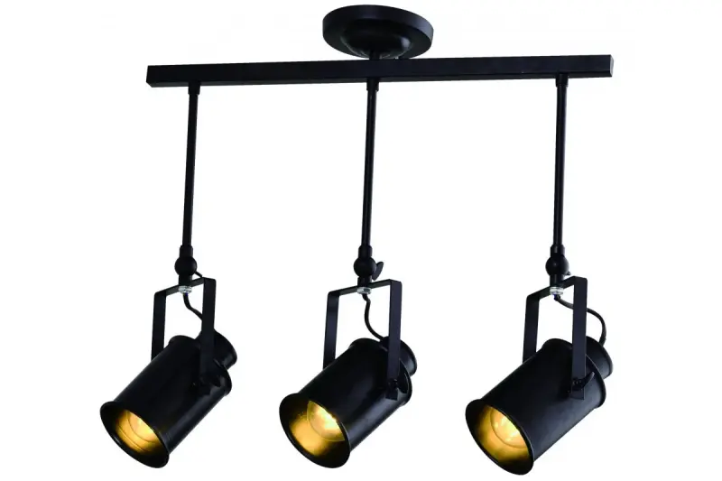 Decor Demir čierna závesná lampa s 3 svetelnými zdrojmi 4014