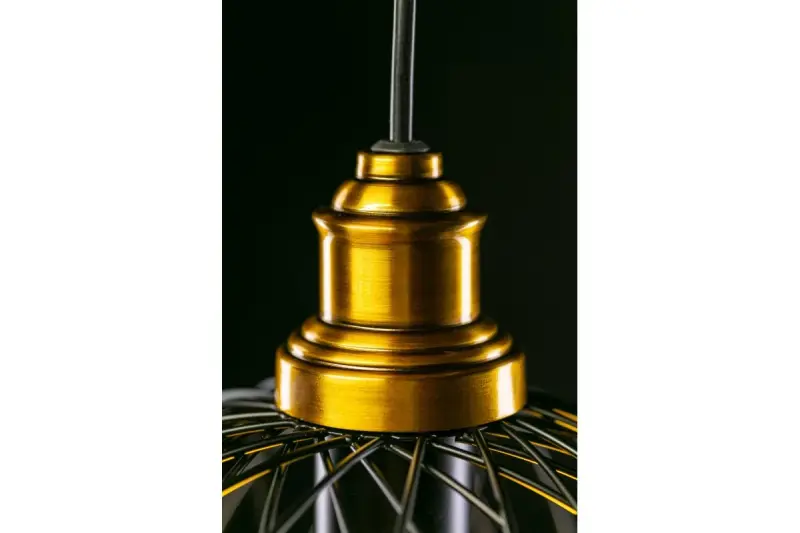 Dekor Viela čierna drôtová kovová závesná lampa guľového tvaru priemer 25 cm 6972