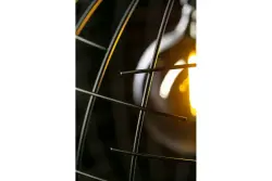 Decor Viela čierna zlatá drôtová kovová závesná lampa guľového tvaru s priemerom 35 cm 6996