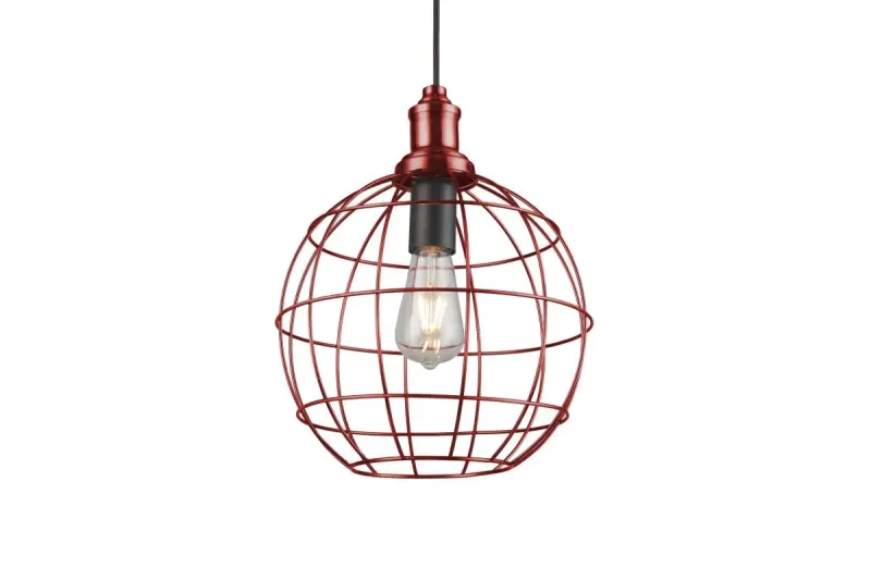 Dekor Viela staro-zlatá drôtová kovová závesná lampa guľového tvaru s priemerom 29 cm 7016